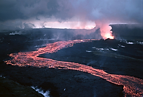 Lava flow in Iceland, where researchers hope to build the world's most powerful geothermal plant to date.