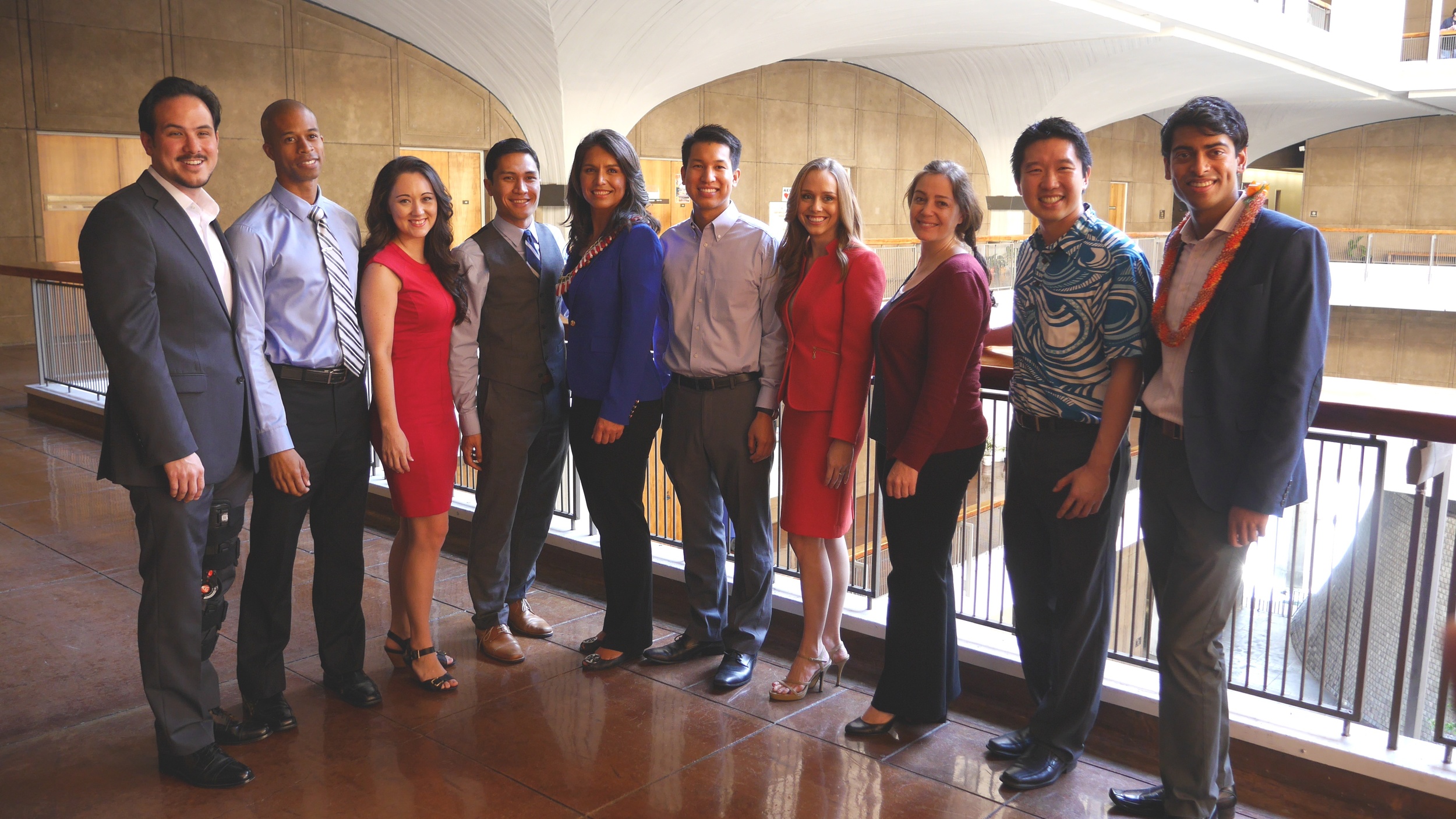 MAP President Steven Olikara, far right, at the launch of the Hawaii Future Caucus this past February with Fukumoto, third from the left.